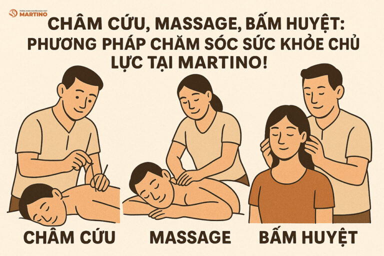 Châm cứu, Xoa bóp, Bấm huyệt: Phương pháp điều trị chủ lực tại Martino
